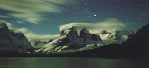 Night time over the Cuernos del Paine